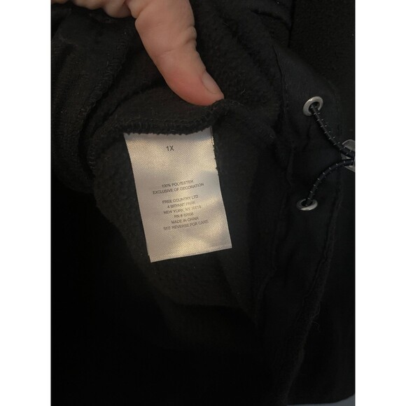 Free country women’s size 1x black fleece jacket coat - Picture 3 of 5